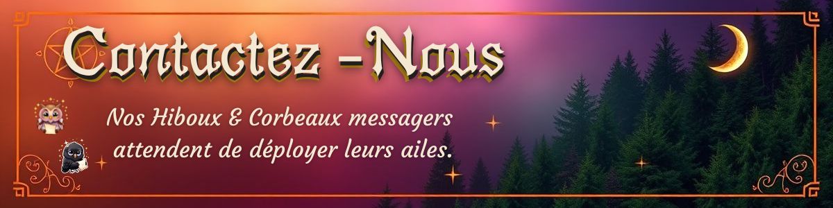 Bannière Contact – Les Éditions de la Sorcière Blanche
