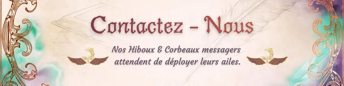 Bannière Contact – Les Éditions de la Sorcière Blanche